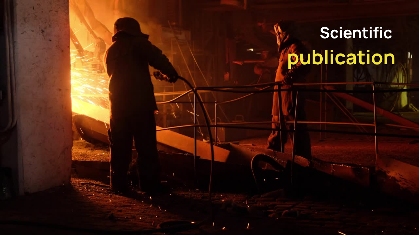 Steel quenching at high temperature in industrial furnace